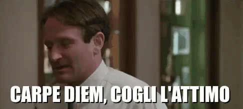 Cogli L'Attimo Carpe Diem L'Attimo Fuggente Robin Williams Non Lasciarti Scappare Lasciartelo GIF - Seize The Day Dead Poets Society GIFs