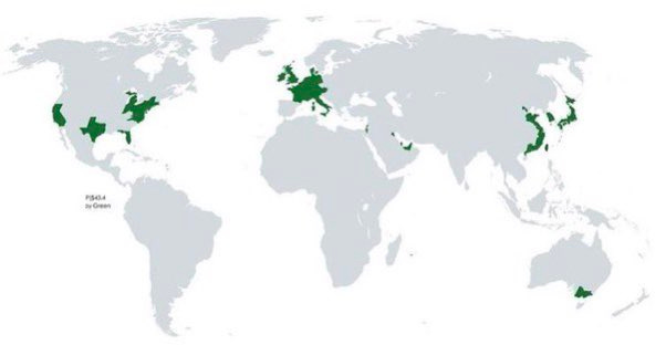 r/MapPorn - Half of world’s GDP is in 3,6% of the land area.