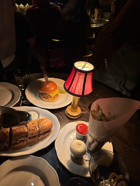 smoked white fish caesar, double cheeseburger, lemon meringue pie & complimentary birthday ice cream