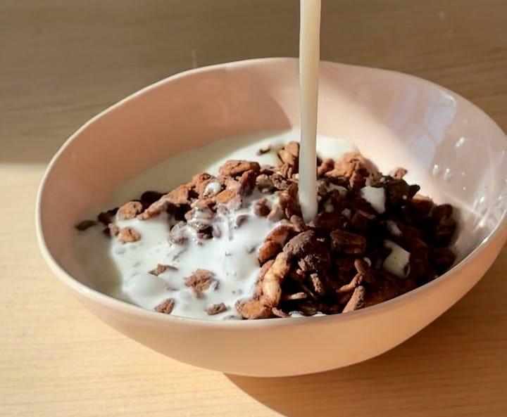 Bowls of Homemade Cocoa Krispies Cereal