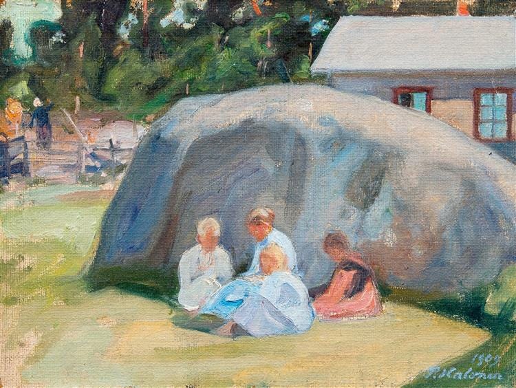 Children Playing in the Yard, 1909 - Pekka Halonen
