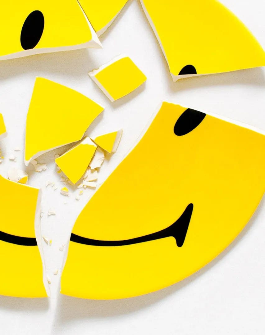 broken happy face