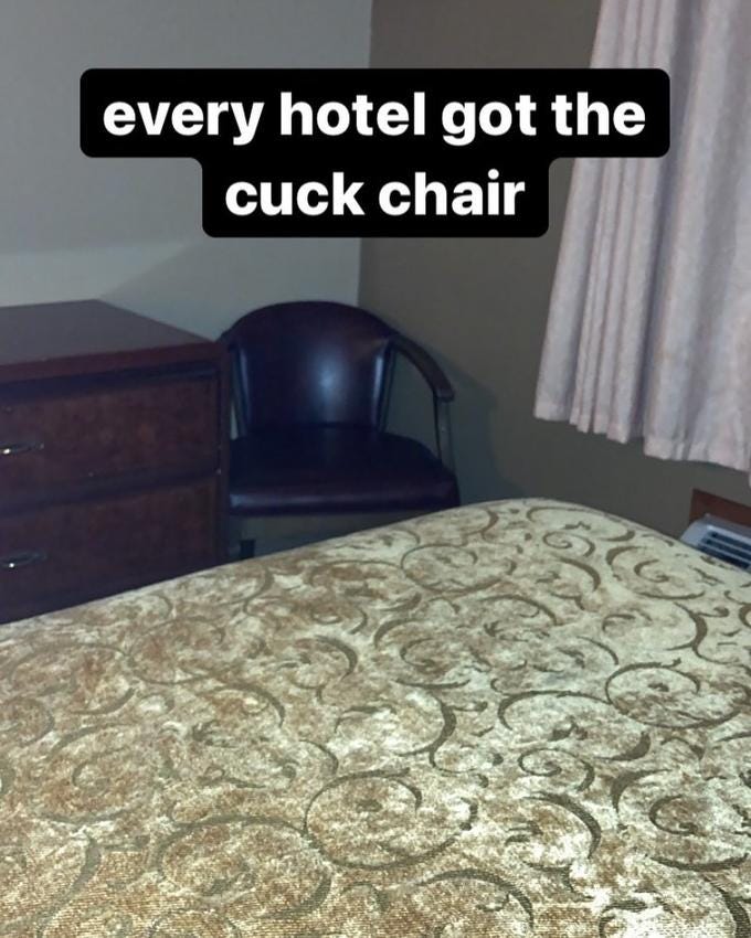 Every hotel got the Gambit chair #XMen97 Every hotel got the Gambit chair #XMen97
