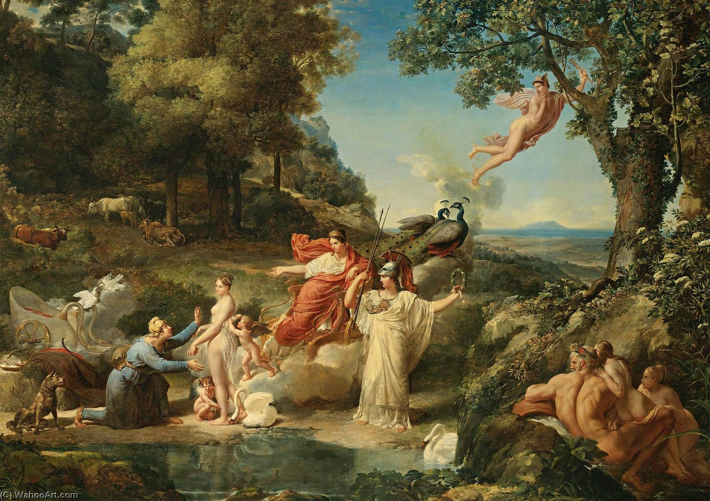 famous painting The Judgement of Paris of Guillaume Lethière