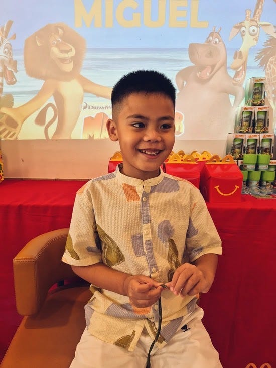 Kuya Miguel's 7th birthday party at McDonald's