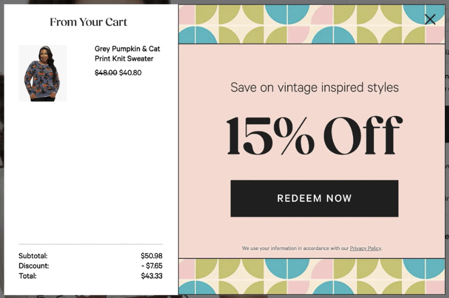 Form pop-up eCommerce Form pop-up eCommerce