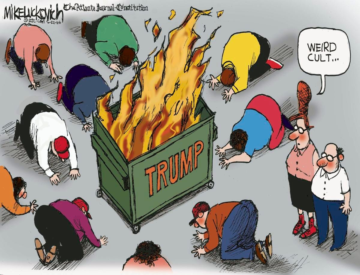 Mike Luckovich: Trump cult Mike Luckovich: Trump cult