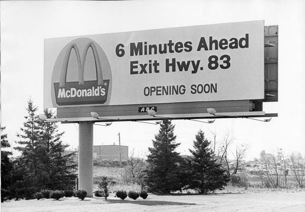 McDonald's Billboard | Photograph | Wisconsin Historical Society
