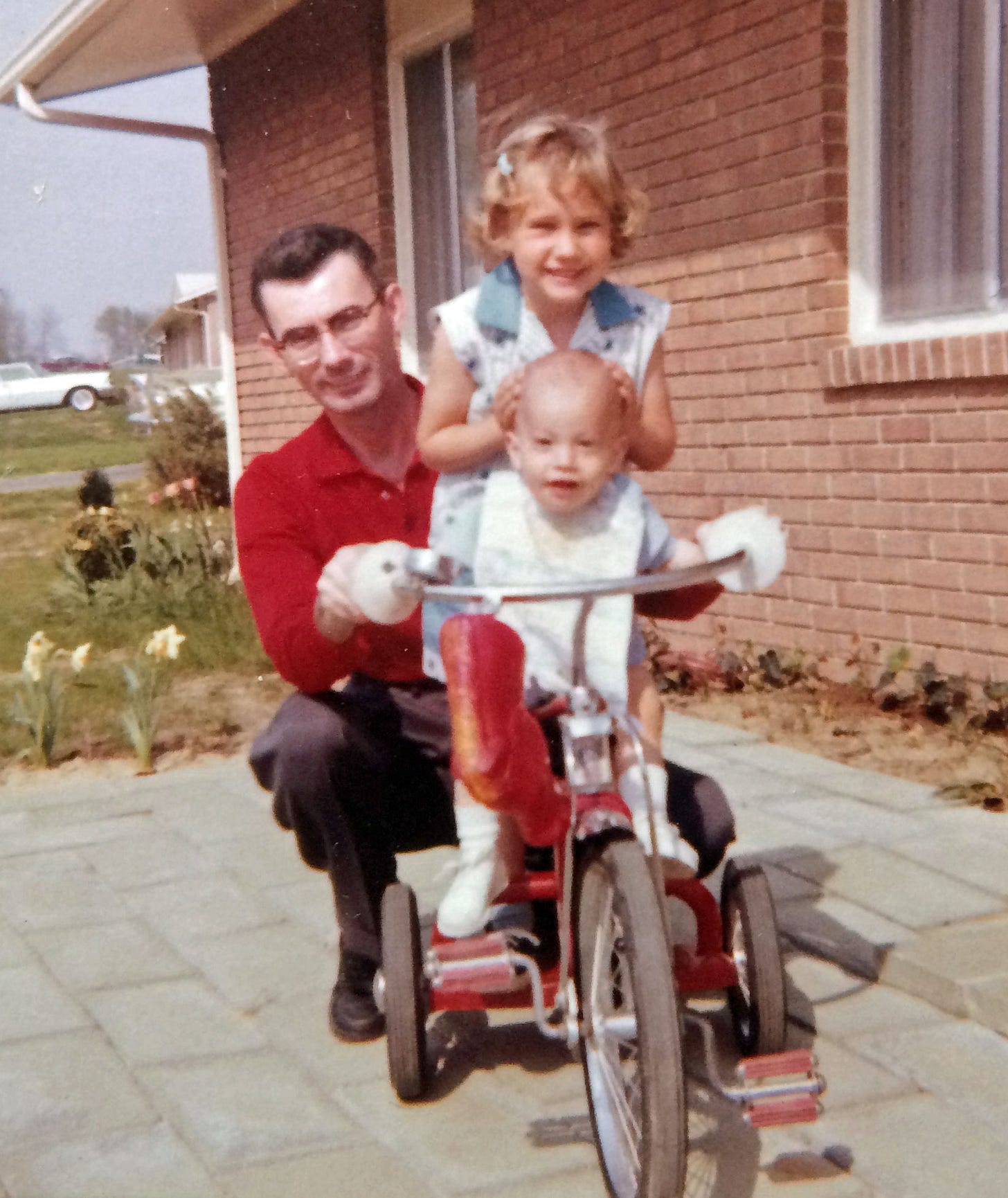 Dad, with my sister and brother, about 1959