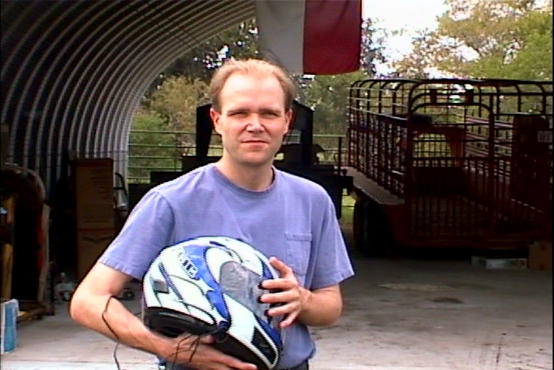 Bob. With helmet.
