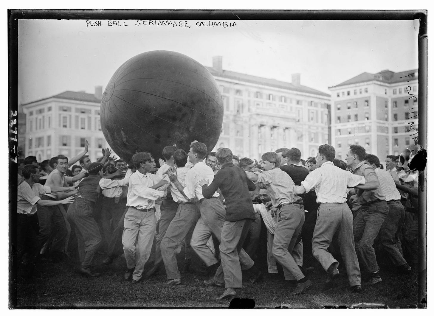 pushball — Library of Congress / no known restrictions (via The Public Domain Review) pushball — Library of Congress / no known restrictions (via The Public Domain Review)
