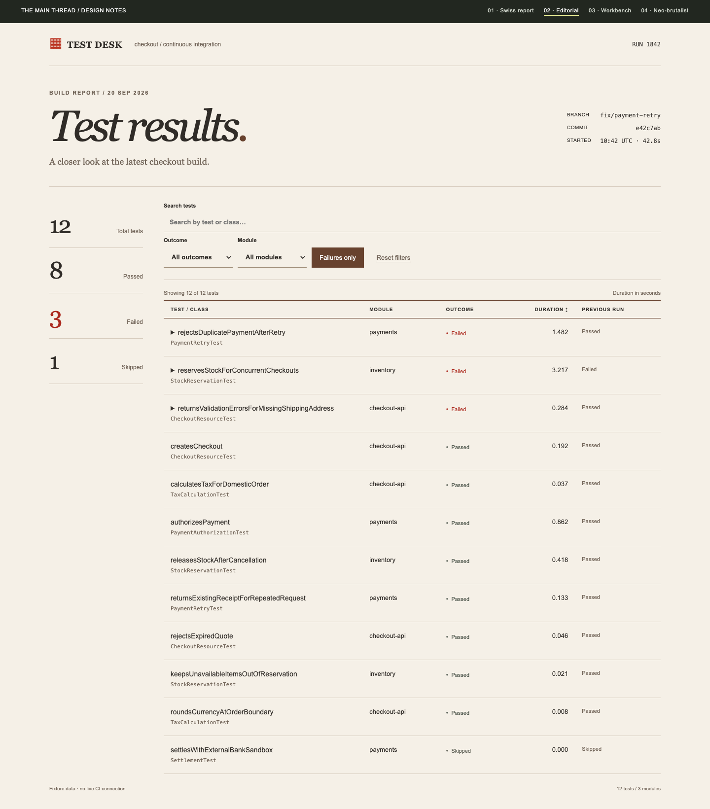 The italic serif title brings this version closer to a printed report. The italic serif title brings this version closer to a printed report.