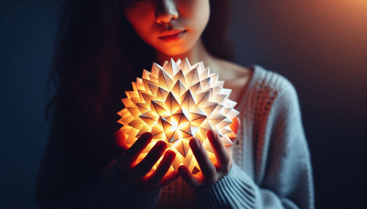 Microsoft Designer imagining a personalised personality profile, with a little help from me.