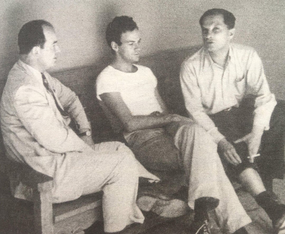 John Von Neumann, Richard Feynman & Stanislaw Ulam together at Bandelier  National Monument (near Los Alamos), 1949 [2048 x 1684] : r/HistoryPorn