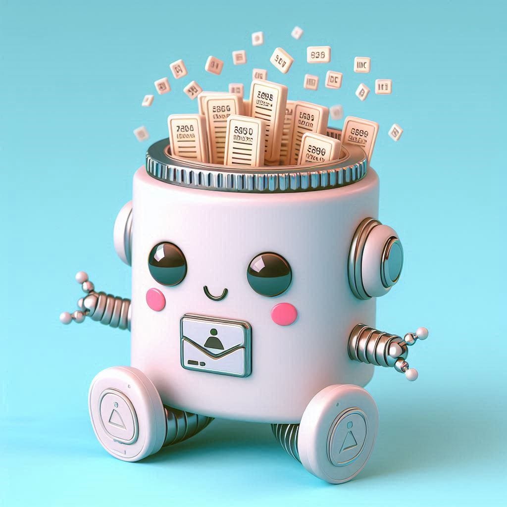 bacnco de dados robotizado fofo 3d, fundo clean