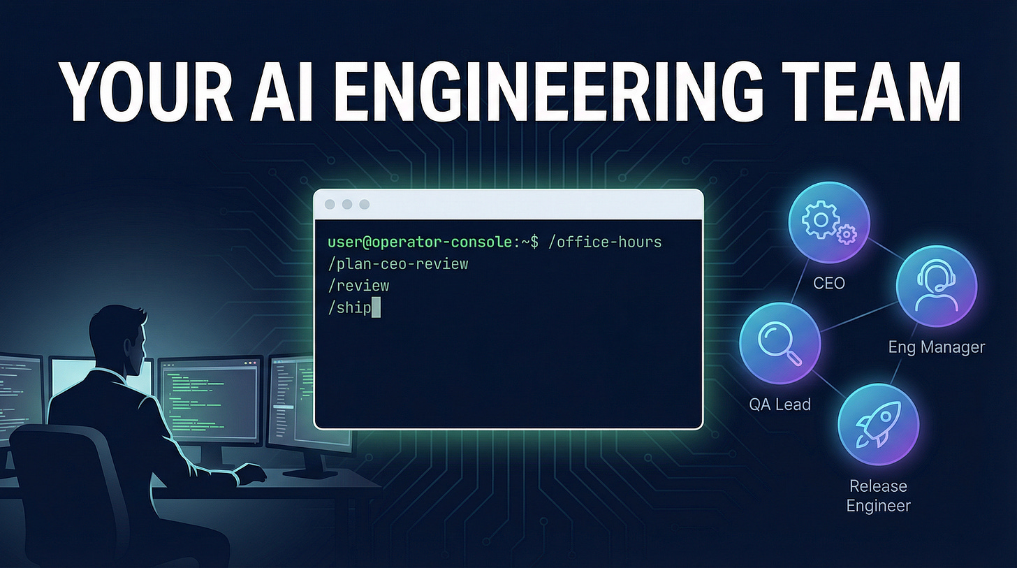 Your AI Engineering Team — gstack turns Claude Code into a virtual team of specialists Your AI Engineering Team — gstack turns Claude Code into a virtual team of specialists