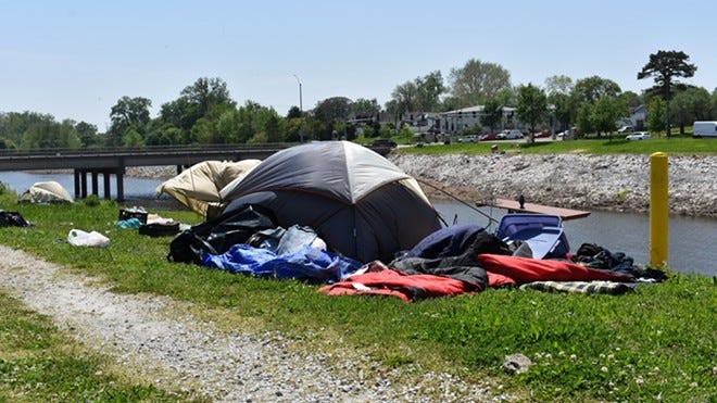 Board Bill 14 would ban living in tents in public right of ways. - RYAN KRULL Board Bill 14 would ban living in tents in public right of ways. - RYAN KRULL