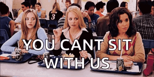 Mean Girls GIF- "You can't sit with us"