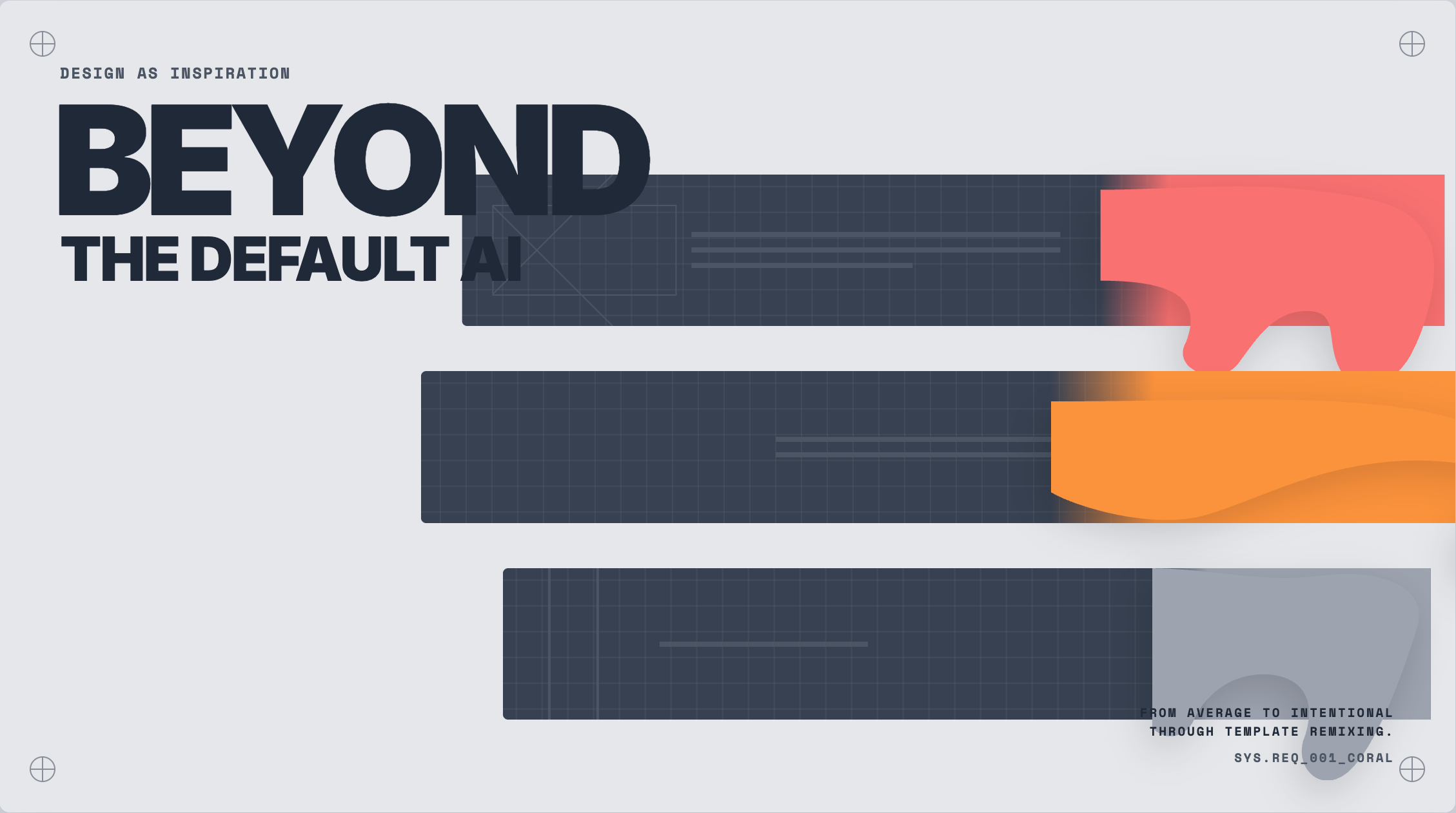 Cover illustration for the essay Design as Inspiration: Beyond the Default AI Look on Substack