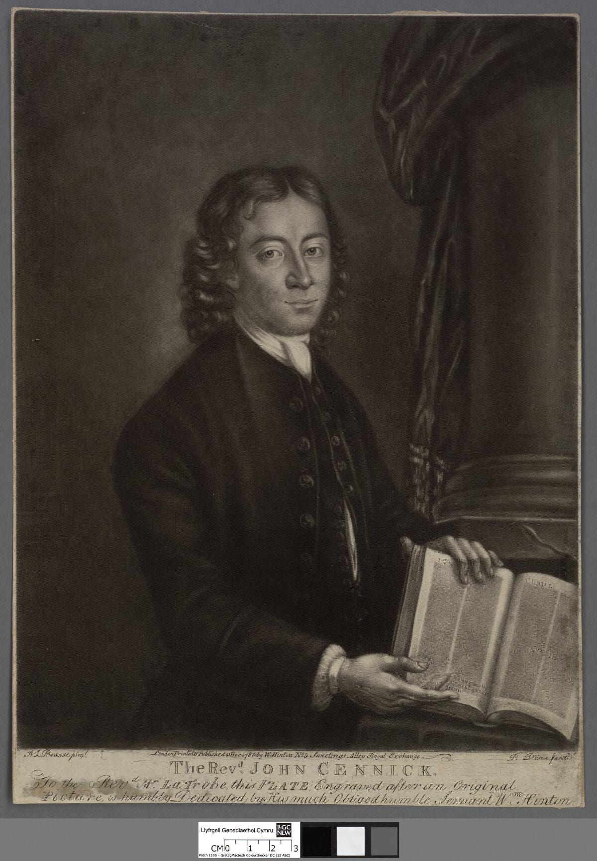 A portrait of John Cennick, Moravian Church minister and preacher. A portrait of John Cennick, Moravian Church minister and preacher.