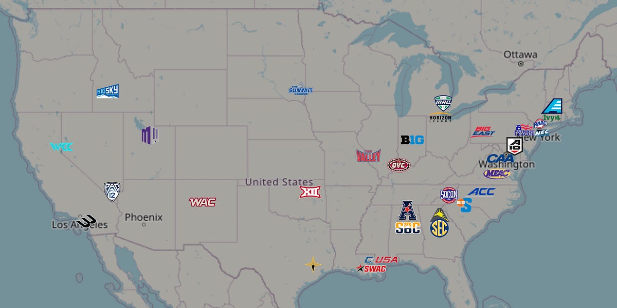 Cal Pac Conference Map Where the Conference Tournaments Should Have Been