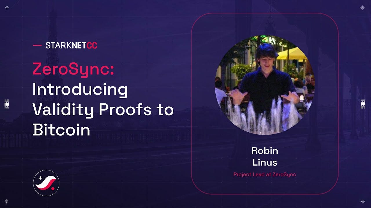 ZeroSync : Introducing validity proofs to Bitcoin - Robin Linus - YouTube