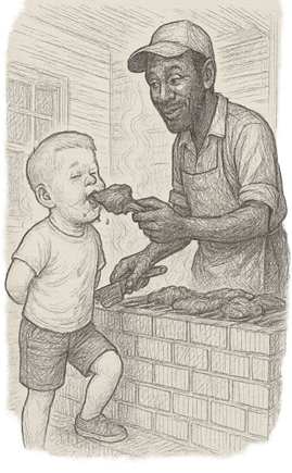 A person and child cooking on a grill

AI-generated content may be incorrect.