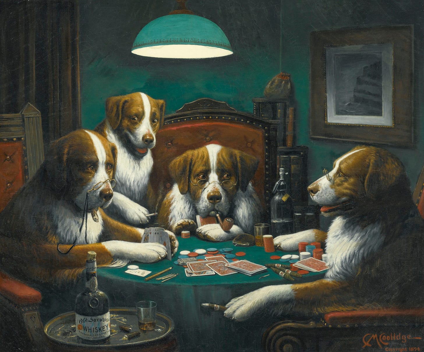 Coolidge Poker Game painting Coolidge Poker Game painting
