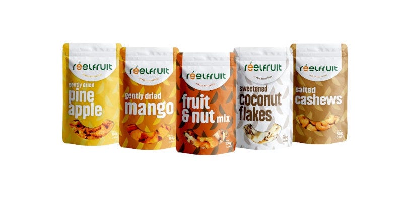 A selection of ReelFruit products. A selection of ReelFruit products.