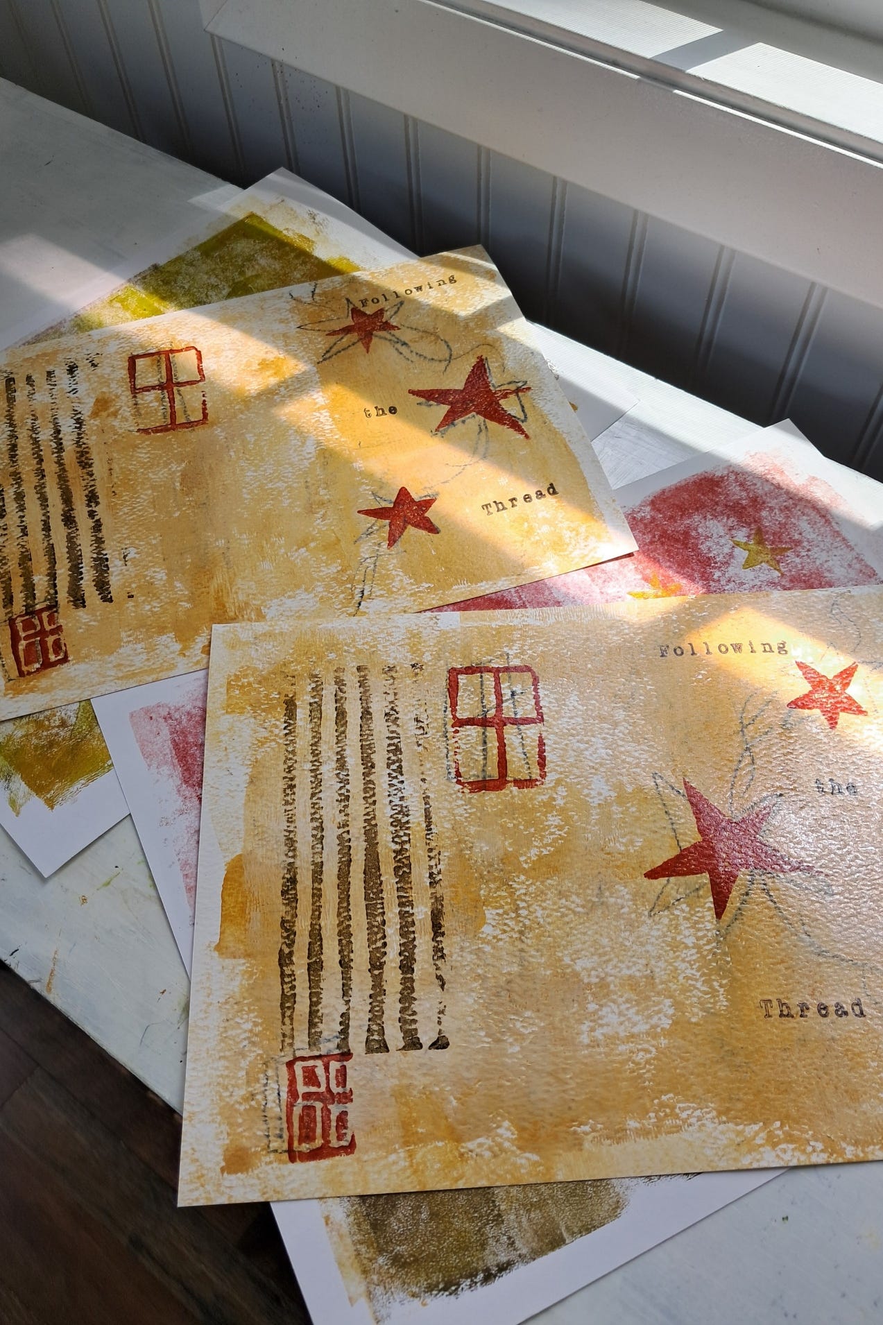 Following the Thread Mixed Media Journal Cover