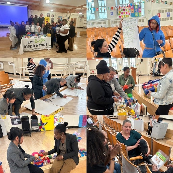 Collage of different moments during the inperson Lakeshore event, Picture