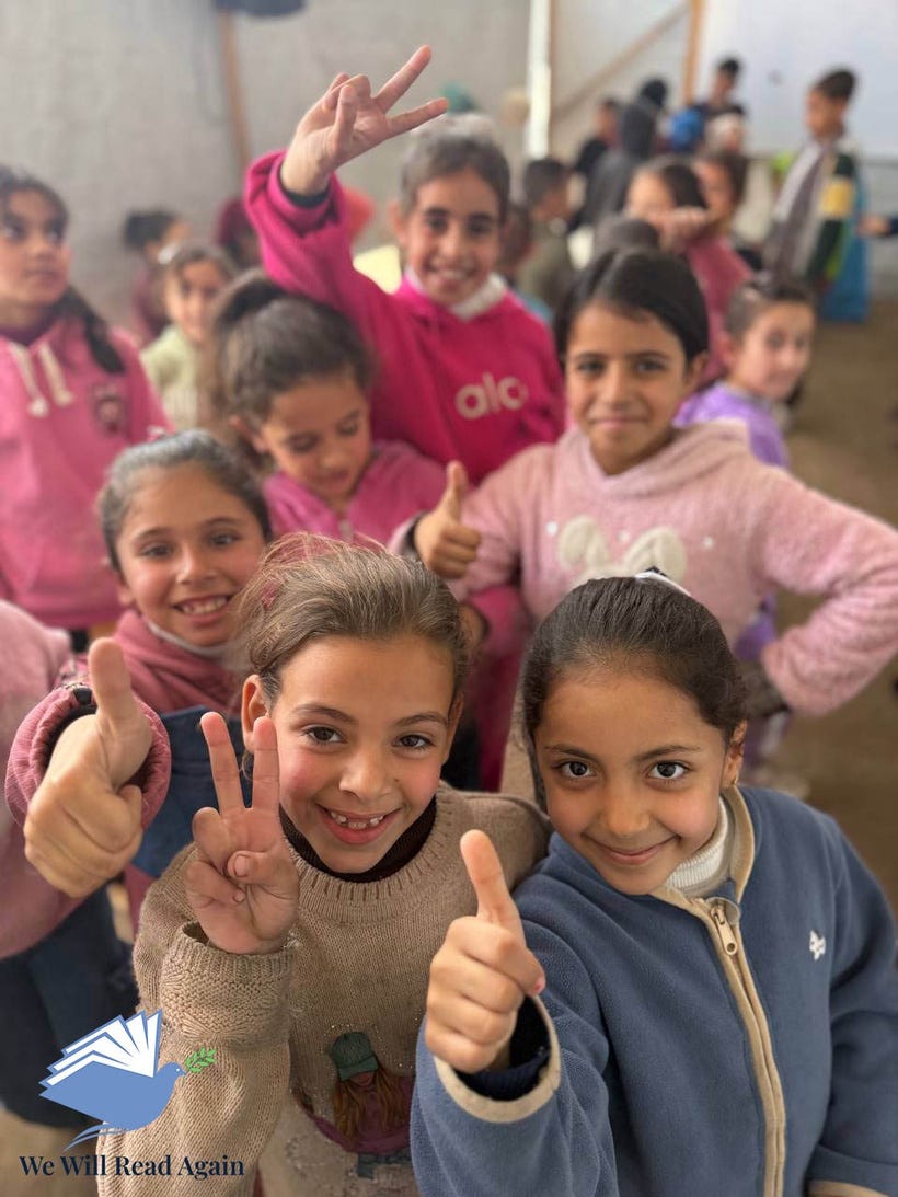 GGM students smile for the camera. Gaza Great Minds, 2026.  Empowering the next generation of Gaza. 