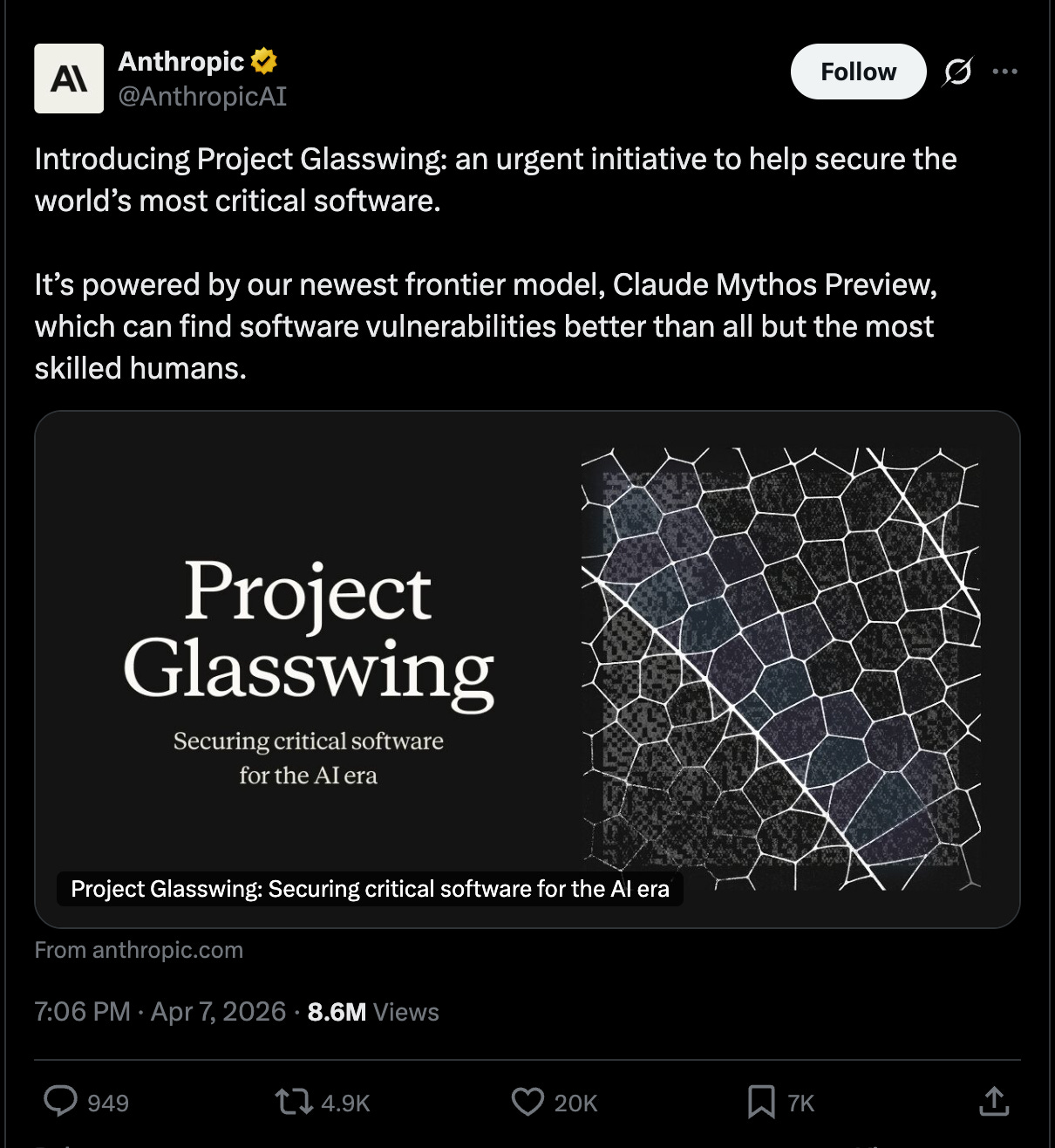 Anthropic @ $30B ARR, Project GlassWing and Claude Mythos Preview ...