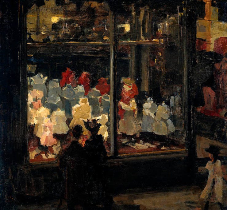 'Etalage' - Olieverf op doek: Isaac Israels 