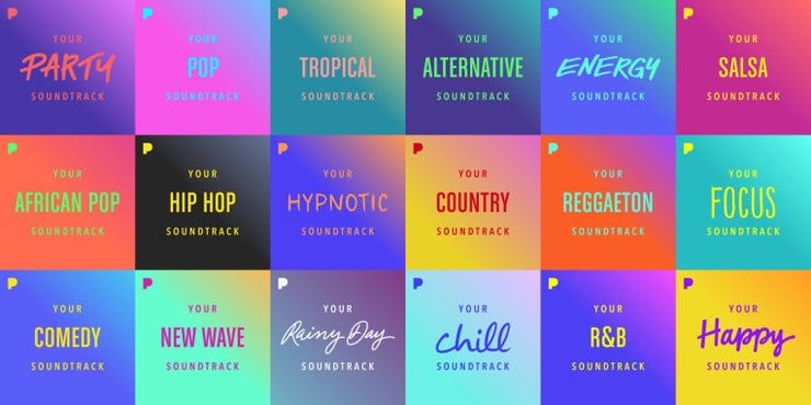 Pandora playlist collage