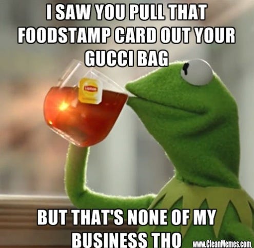 Food Stamp Card – Clean Memes
