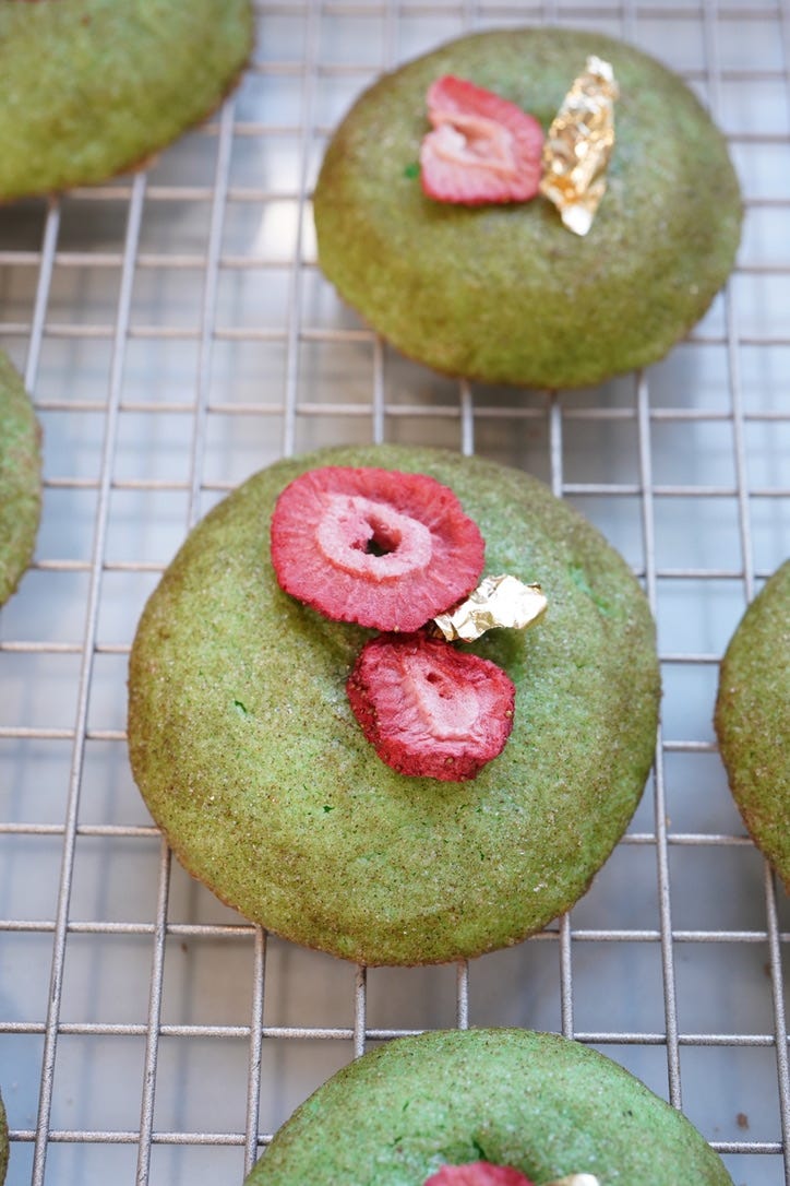 Cute Grinch Cookies, Pandan Snickerdoodles Recipe