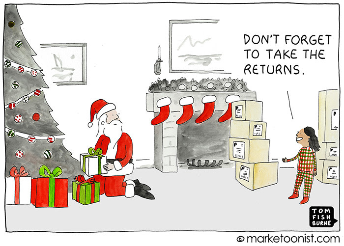 Happy Product Returns cartoon