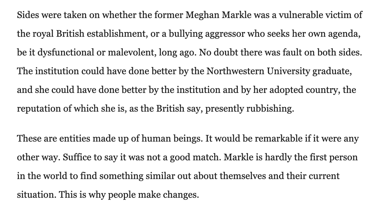 a two-paragraph excerpt from a Chicago Tribune editorial about Prince Harry