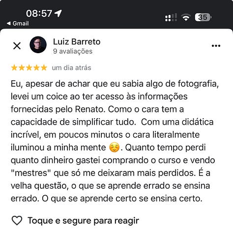 depoimentos dos alunos