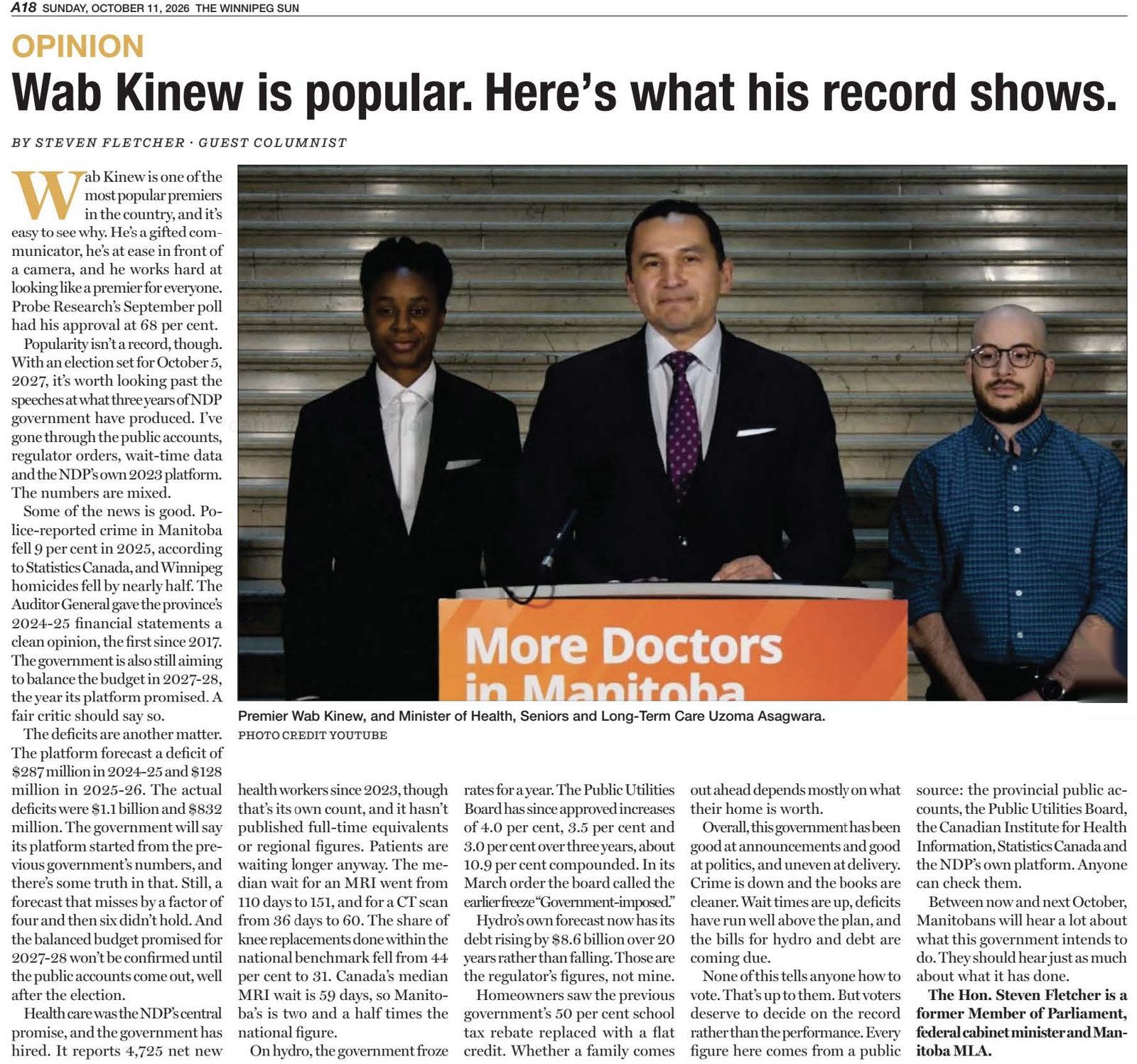 Wab Kinew is popular. Here's what his record shows.