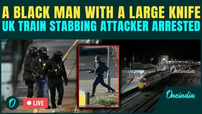 UK Train Stabbing UPDATE LIVE: 'A Black Man With' Witness Reveals CHILLING  Details of Knife Attacker - YouTube
