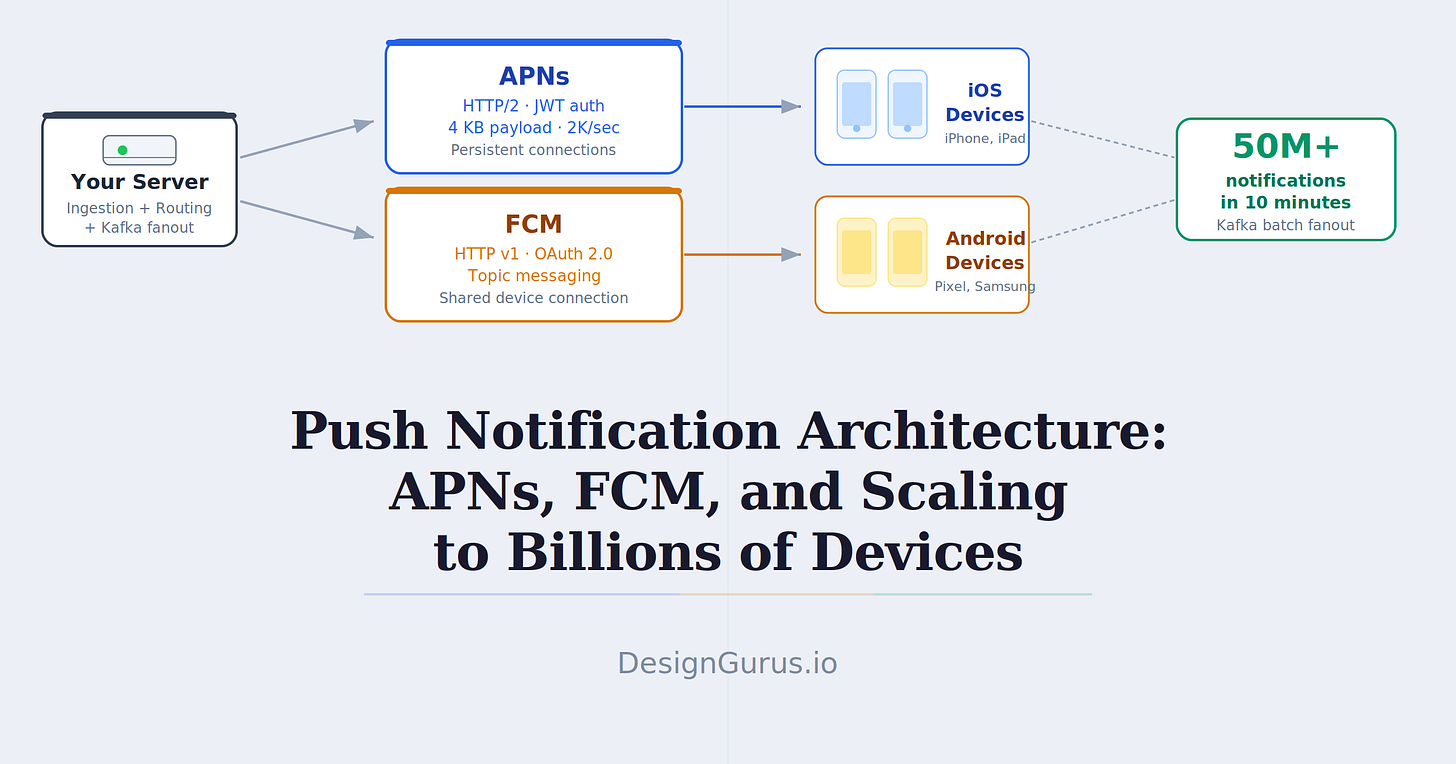 Platform Notifications Scaling Push Notifications to 50 Million Devices: The Architecture ...