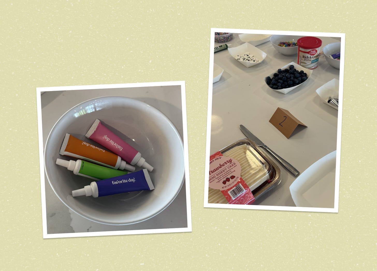 Cake decorating supplies