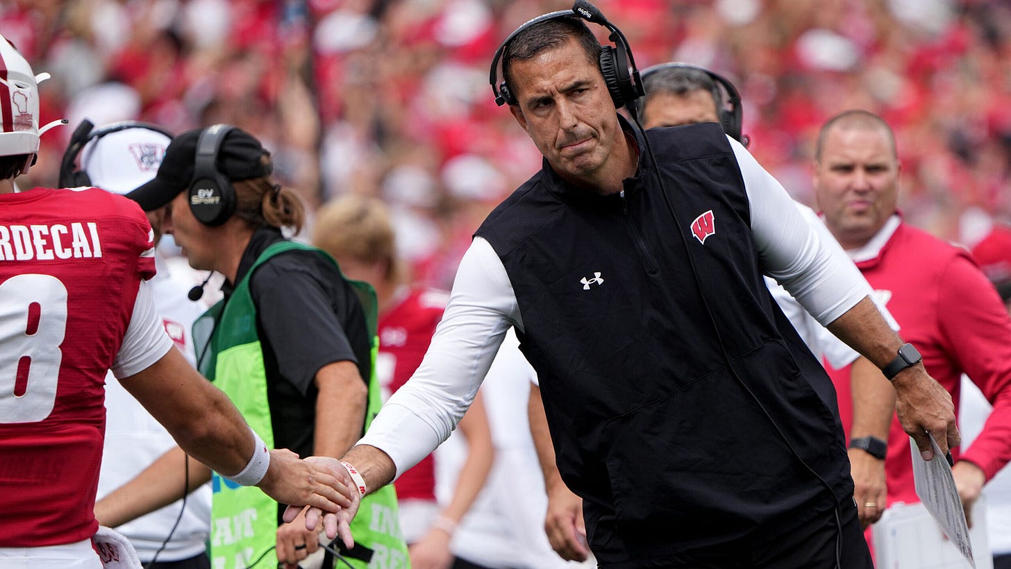 Wisconsin Badgers Football coach Luke Fickell