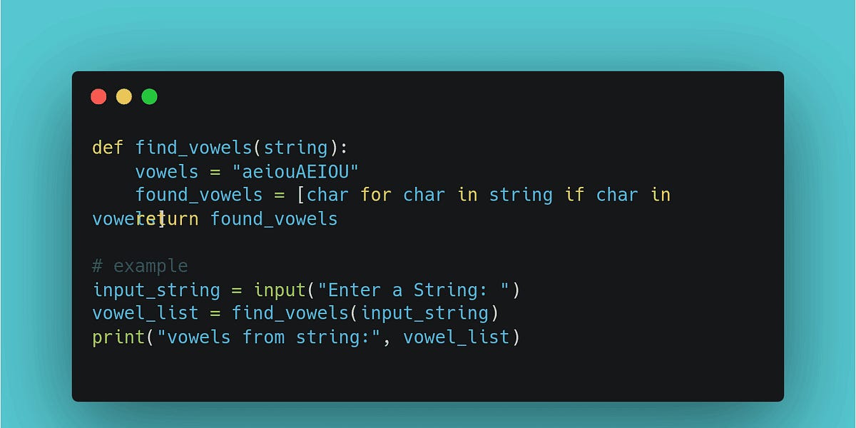How to Write a Python Program to Find All Vowels in a String