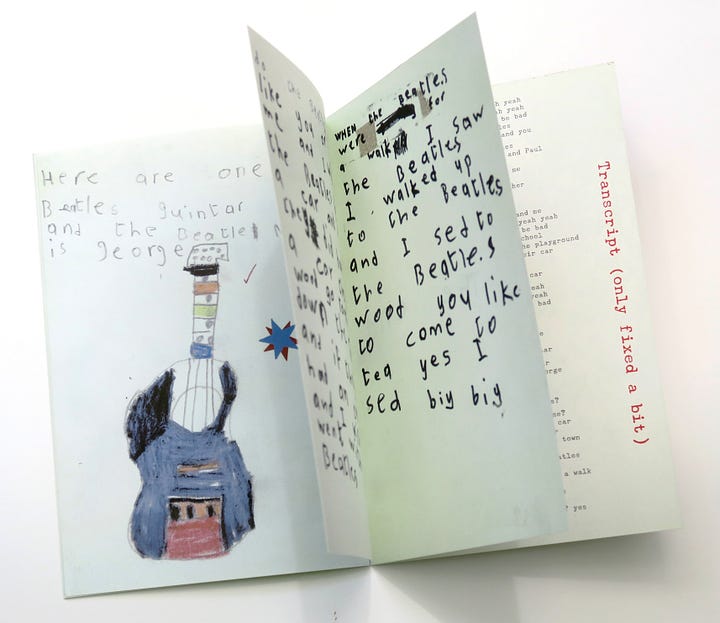 Book about the Beatles - open pages