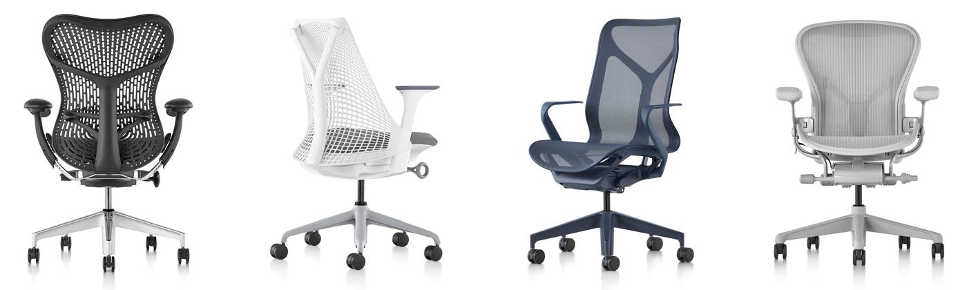 4 Herman Miller chairs