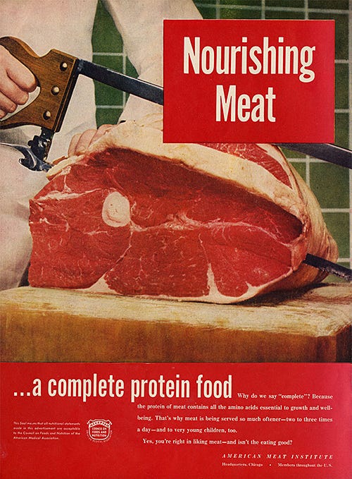 Meat ads of the 1950's
