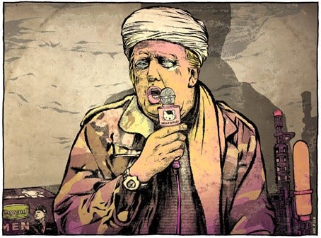 Trump como Oussama Ben Laden Trump como Oussama Ben Laden